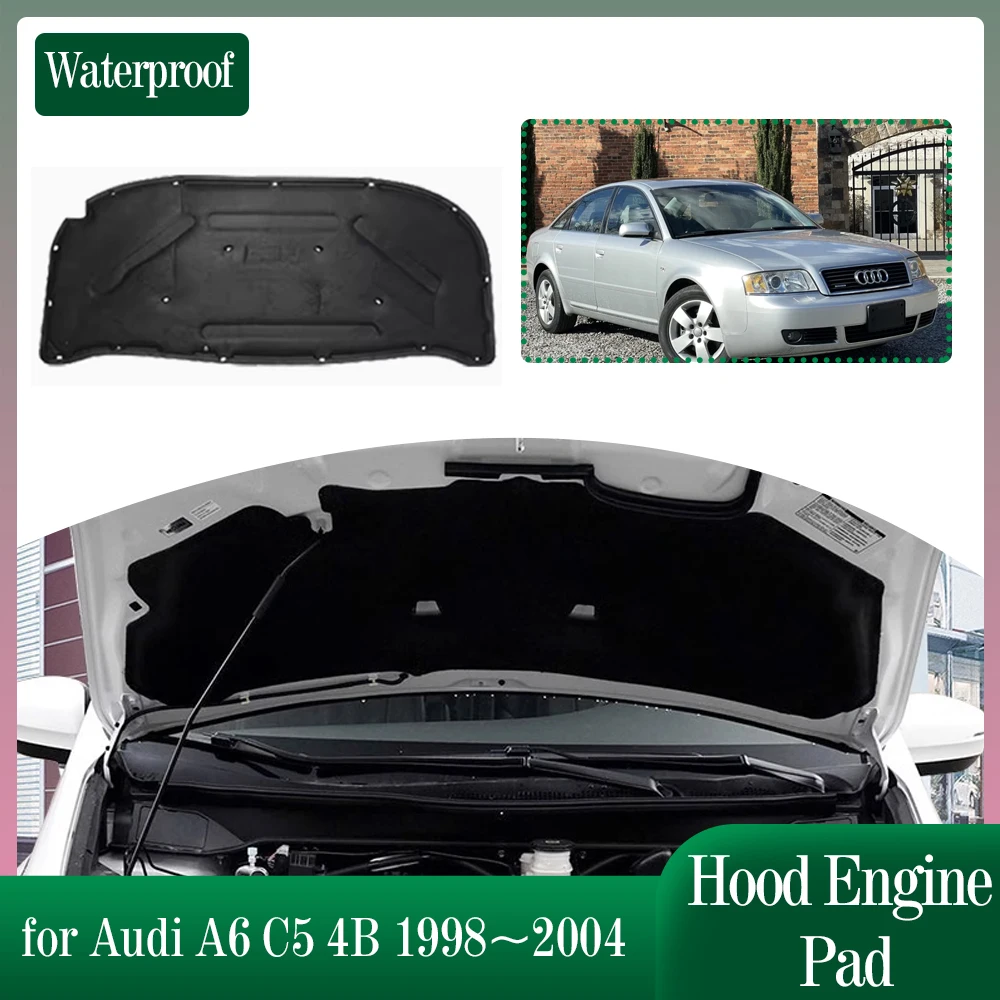 

Car Hood Engine Insulation Pad for Audi A6 C5 4B 1998~2004 Soundproof Heat Cotton Liner Cover Mat Accessorie 1999 2000 2001 2002