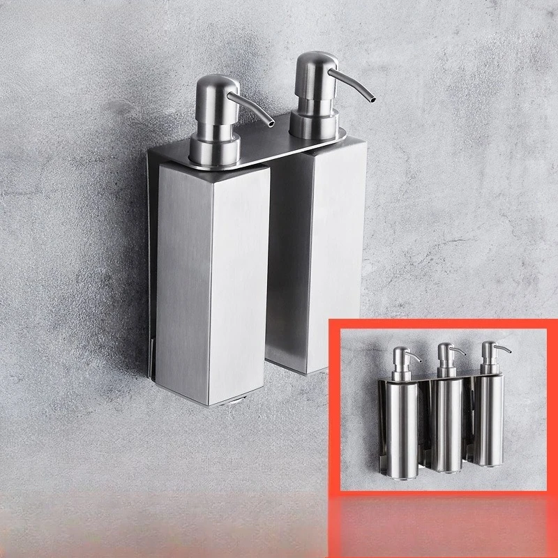 304 stainless steel shampoo and shower gel bottle, hotel bathroom soap dispenser, hotel exclusive