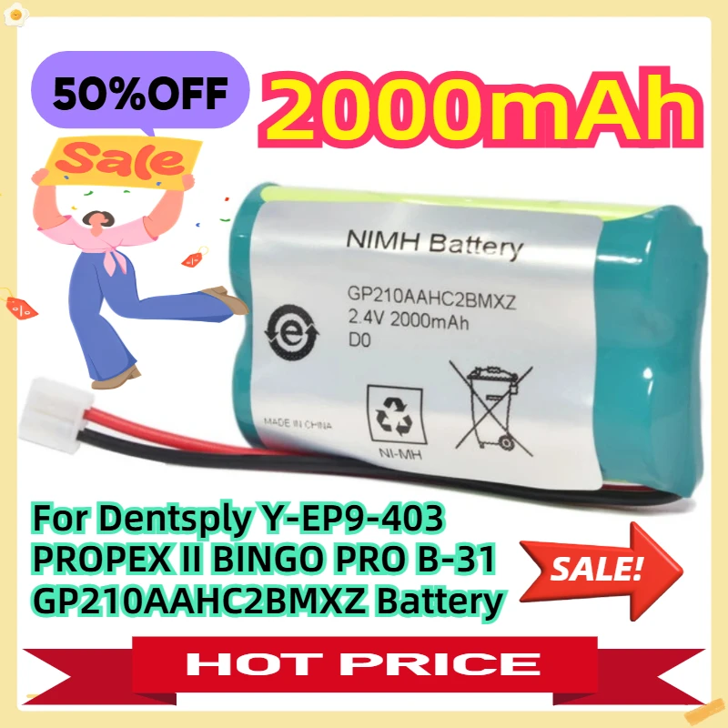

Для Dentsply Y-EP9-403 PROPEX II BINGO PRO B-31 GP210AAHC2BMXZ Аккумулятор 2000 мАч