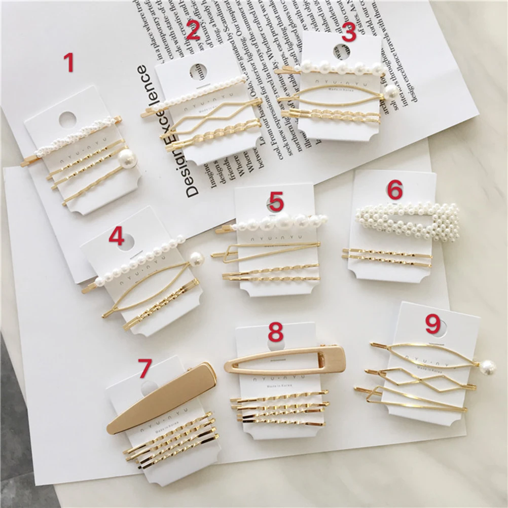 

Pearl Hair Clips Set 4-pieces Pearl Hair Decorative Bridal Hair Clips Handmade Hair Accessories (Style 4)