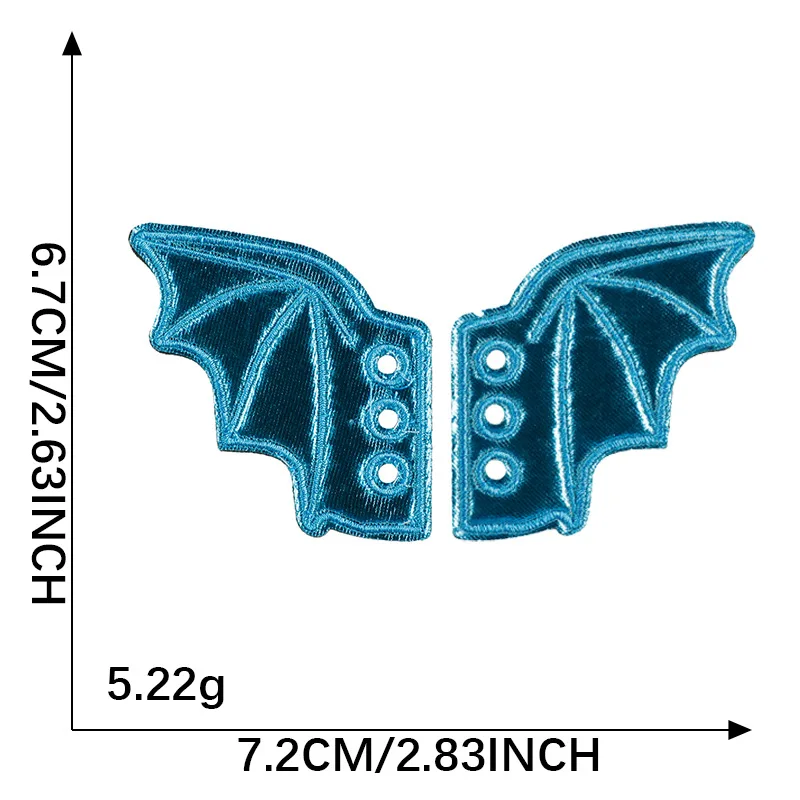 A Pair Of Hot Selling Fun Cartoon Bat Wings Luggage Badge Embroidery Cloth Sticker DIY Clothing Accessories Shoe Bag