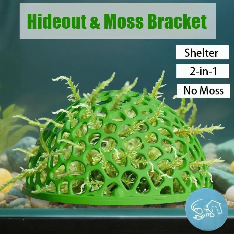

4pcs Aquarium Hideouts Cave Shelter for Small Fish Shrimp Breeding Resting Playing, Fish Tank Decorations, Moss Planting Basket