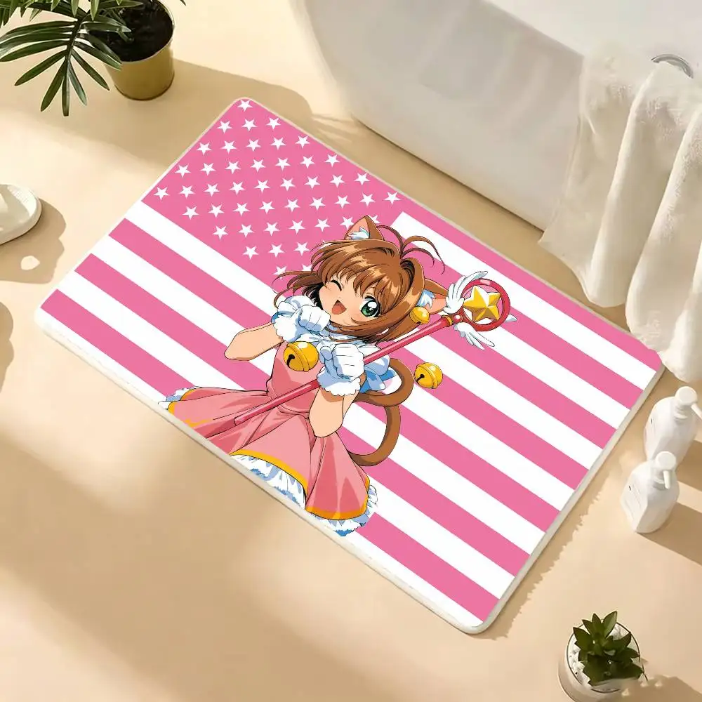 S-Sakura Kinomoto Floor Mat Rugs Soft Bedroom Floor Anti-skid Household Carpets 2