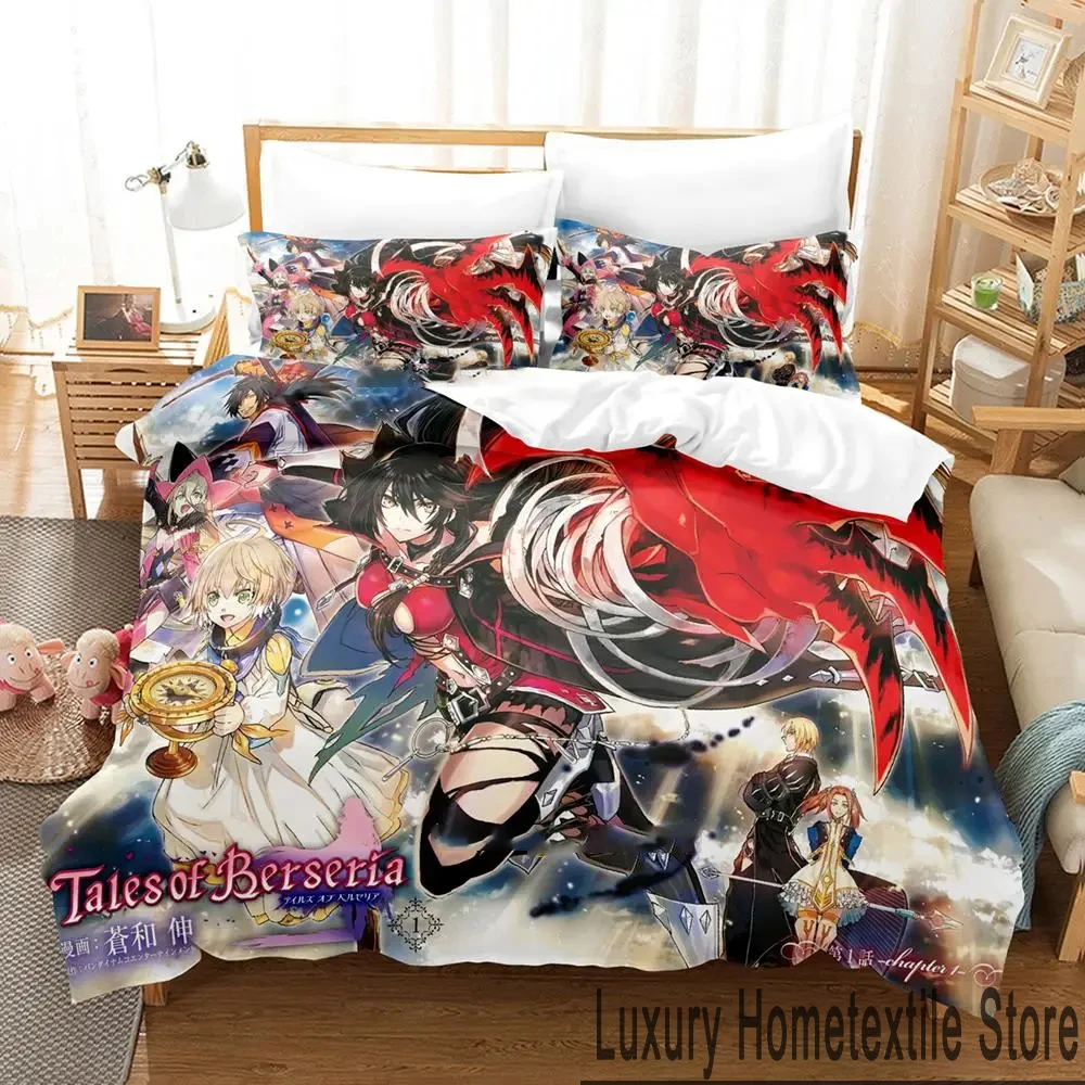 

3D Print Tales of Berseria Bedding Set Boys Girls Twin Queen King Size Duvet Cover Pillowcase Bed boys Adult Home Textileextile