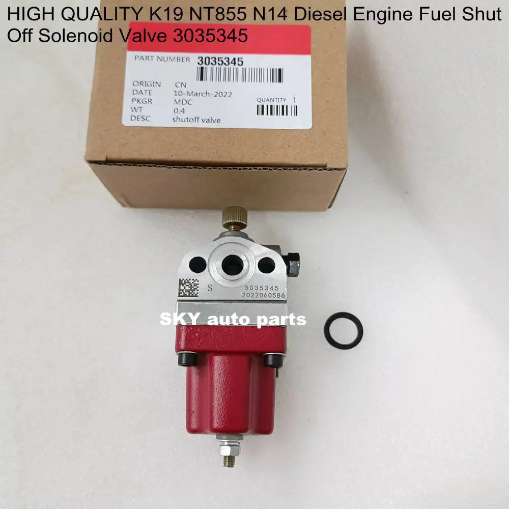 HIGH QUALITY K19 NT855 N14 Diesel Engine Fuel Shut Off Solenoid Valve 3035345