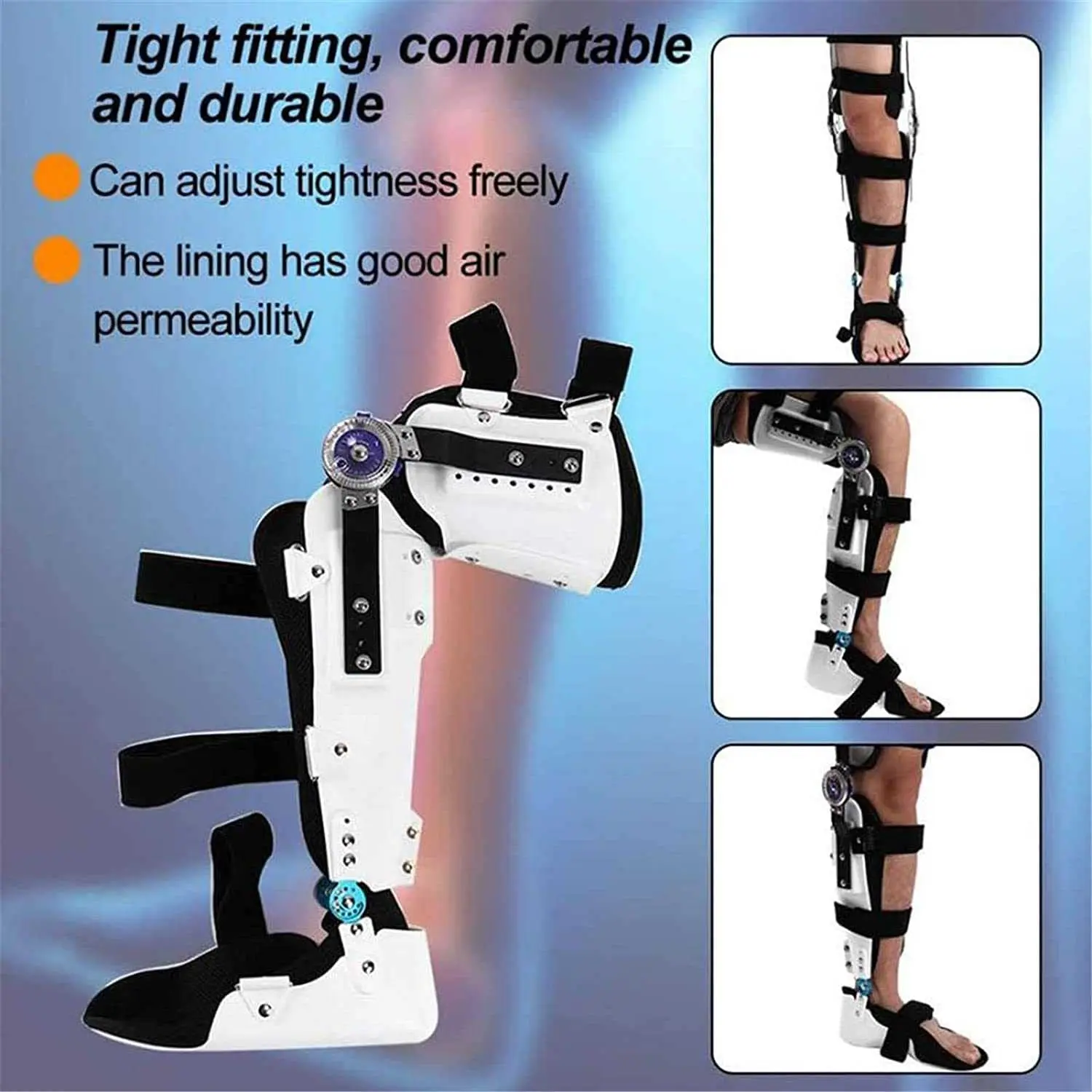 Knee Ankle Foot Support Brace Exoskeleton Orthosis Splint Lower Limb Adjustable Leg Stabilizer Fracture Rehabilitation Device