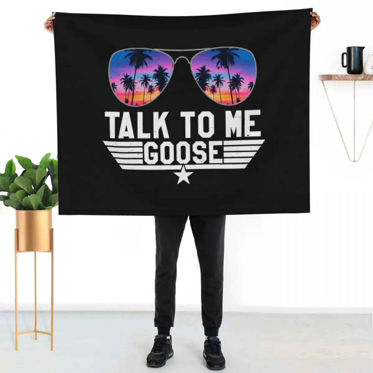 

Talk To Me Goose Throw Blanket Cozy Sofa Blanket for TV Watching Napping
