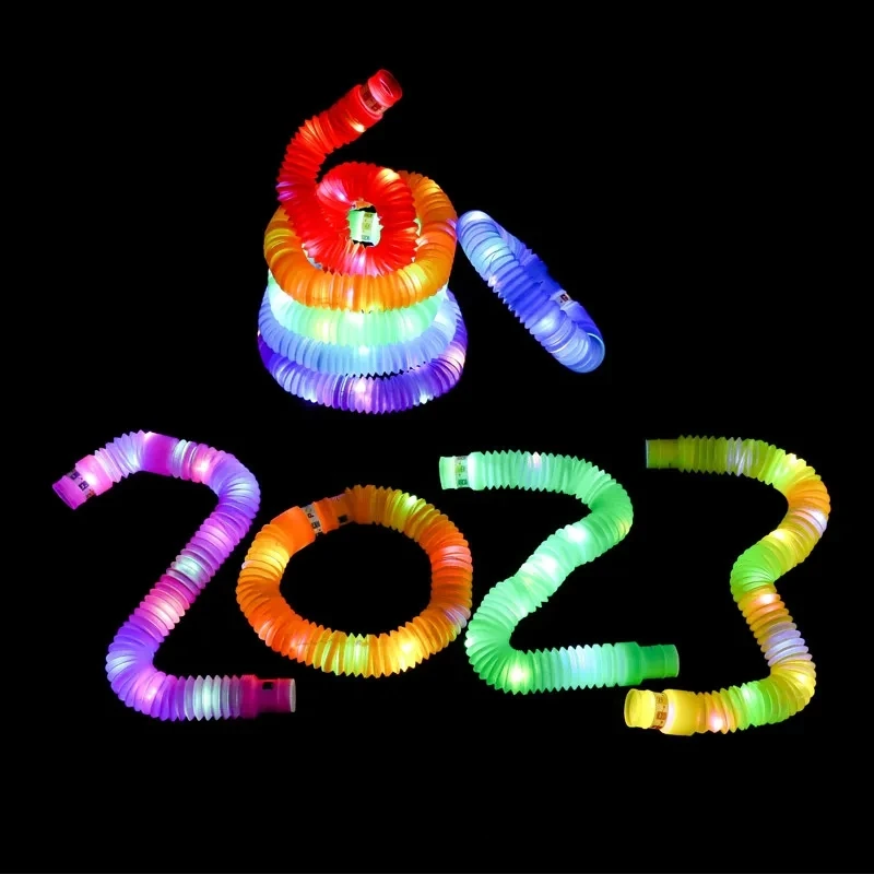 12/24PCSParty Fluorescence LED Light Glow Sticks Bracelets Necklaces Neon Glow Supplies For Xmas Wedding Colorful Luminous Tubes