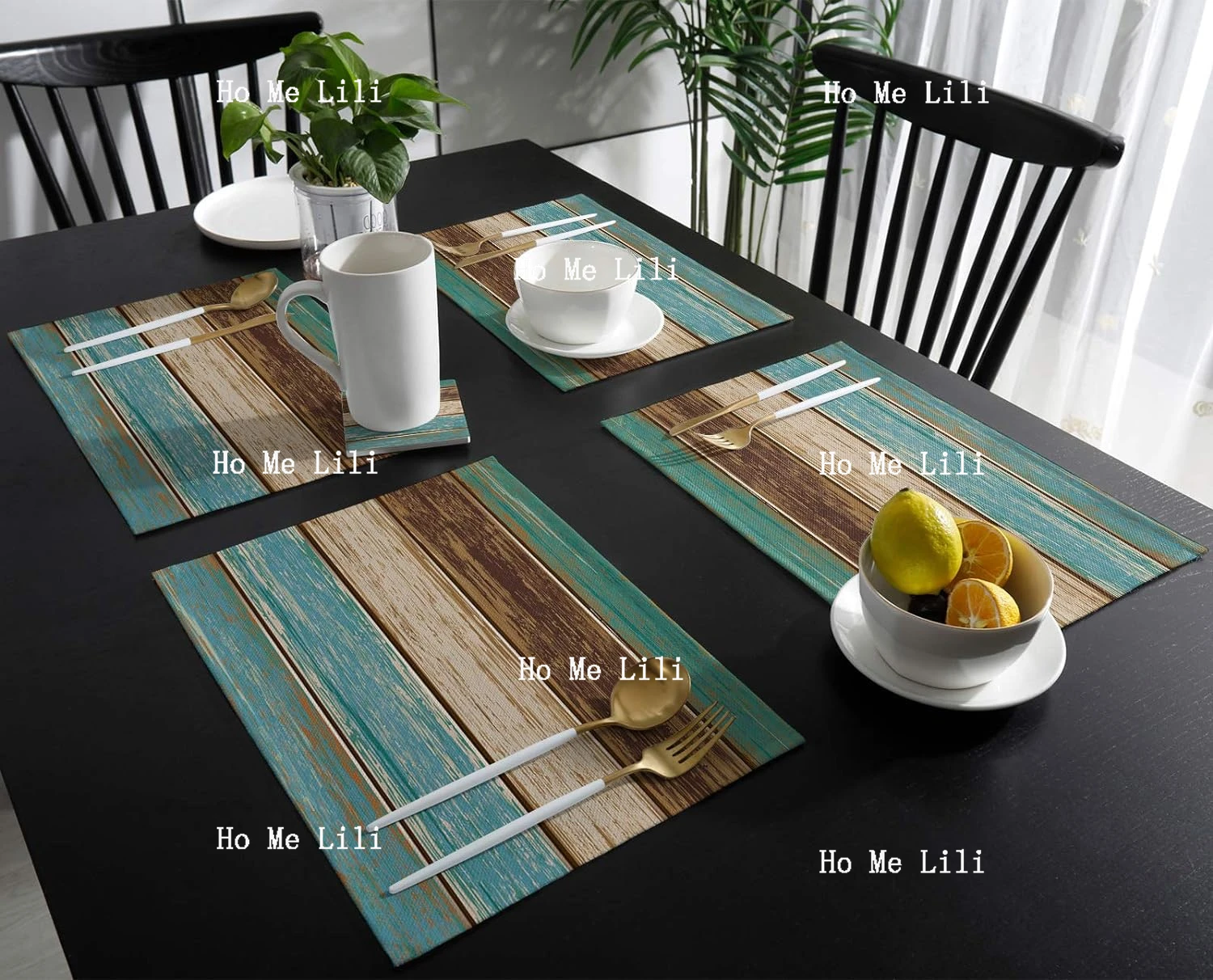 Ethnic Boho Placemats Set Southwest Washable Kitchen Dining Table Mats Stain Heat-Resistant Desktop Decor Place Mats For Home