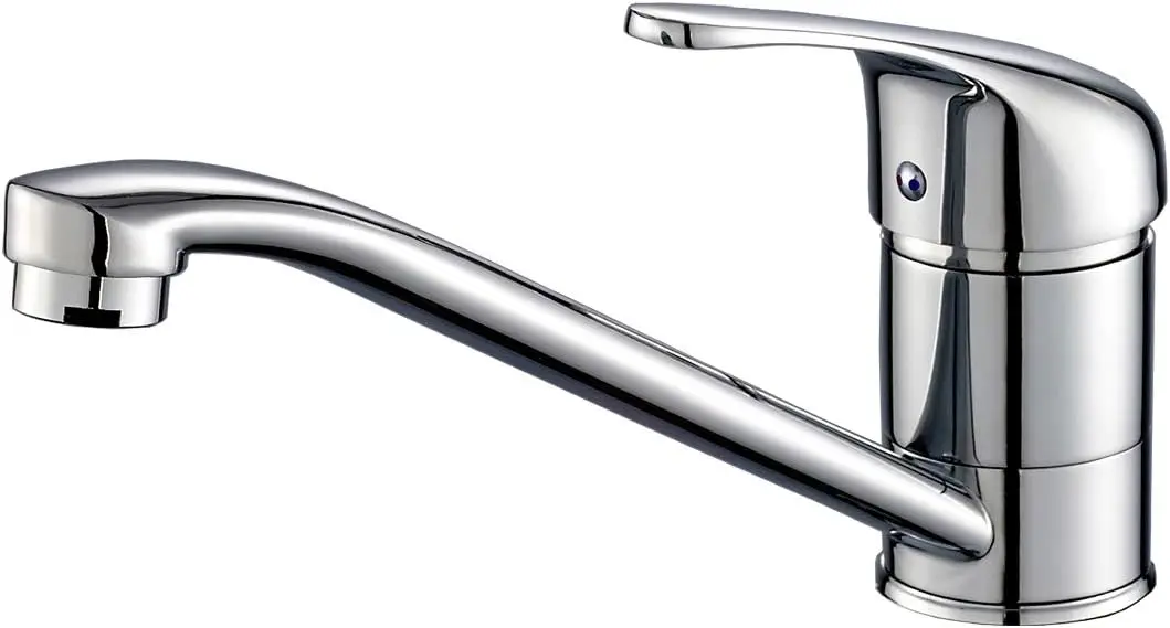 

Classic Single Handle Kitchen Sink Faucet, Brass 360 Degree Swivel Single Hole Mixer, Chrome Finish