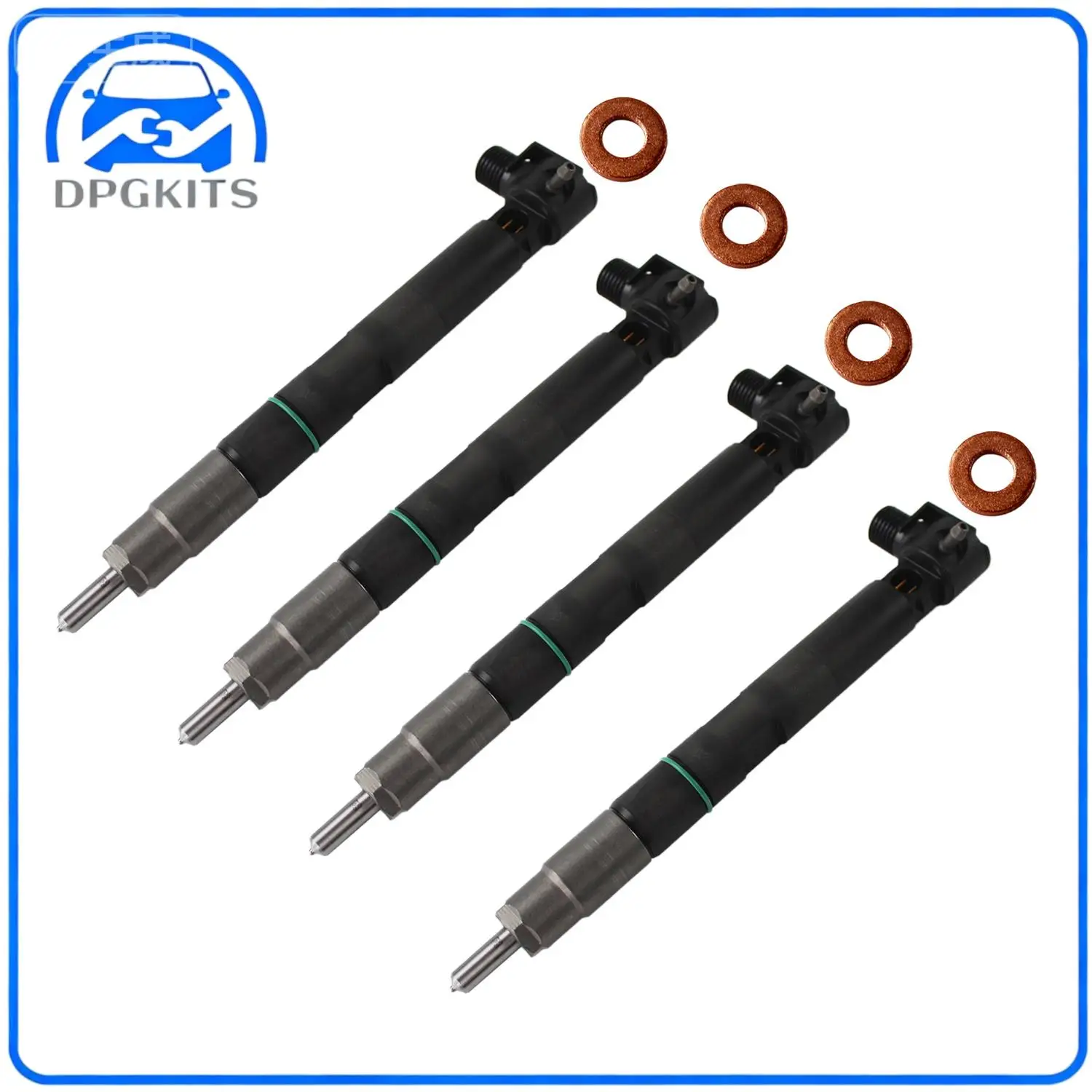 DPGKITS 4 Pcs Fuel Injector 400903-00074D / 7275454 28337917 For Doosan D24 D18 INCLUDES O-RINGS With Nozzle Copper Seal Ring