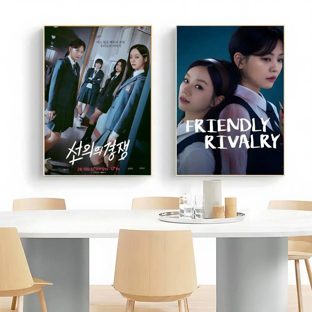 cute concept f-friendly rivalry Poster Wall Art Print Decorative Mural Home Decor Gift Unframed