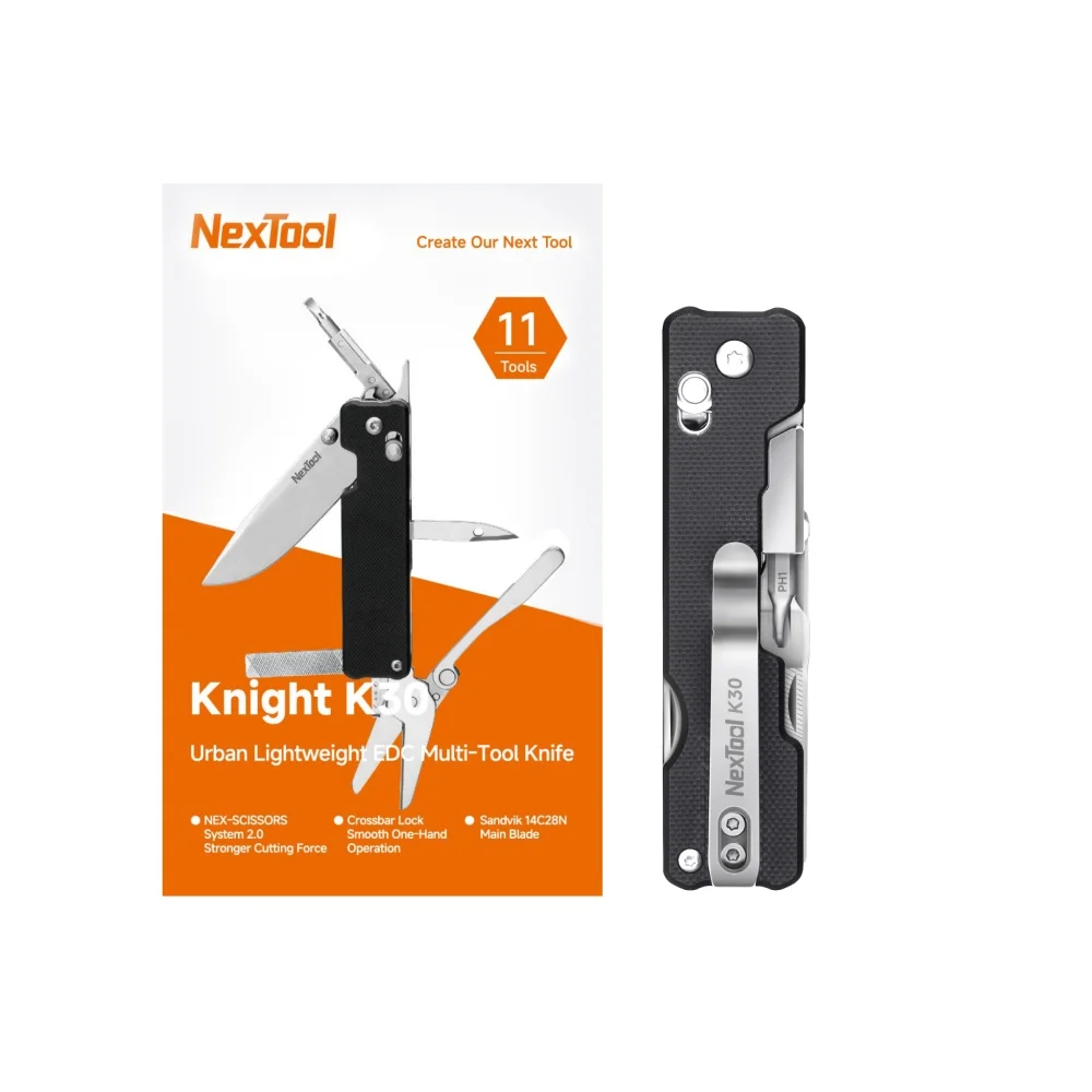 Nextool Knight EDC-mes K30 11-in-1 zakmes EDC Multitool Outdoor zakmes Mini draagbare vouwschaar Handgereedschap