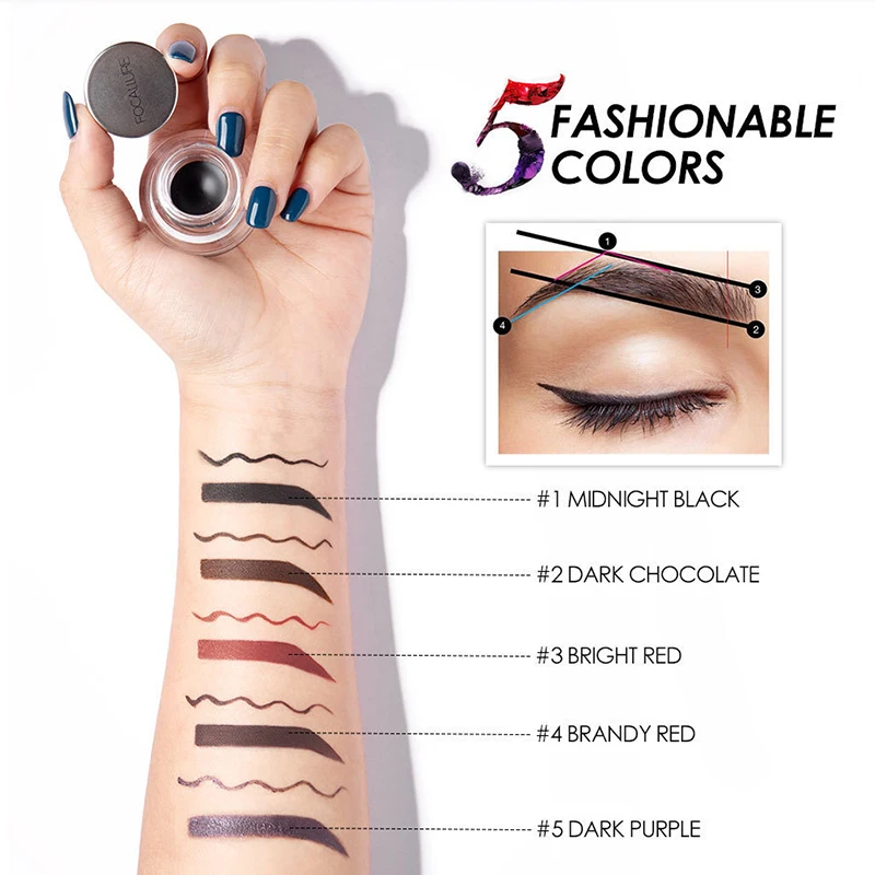 

Eyeliner And Eyebrow Dual-use Cream Gel Incidental Eyebrow Pencil And Eyebrow Brush Long Lasting Waterproof 3.2g