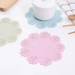 Rose Silicone Pot Mat Insulation  Kitchen Anti-scalding Table