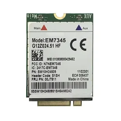EM7345 FRU 04X6014 LTE M.2 Module LTE / HSPA+ Mobile Broadband 4G WWAN Card For Yoga 15 T440 W540 T440P X240 L540 X250 Laptop