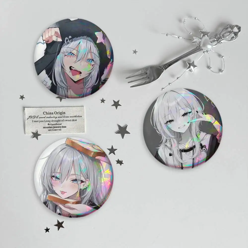Haimiya-senpai wa Kowakute Kawaii Haimiya Mio  Brooches Cartoon Badge Pins Backpack Hat Accessories Friend Gift
