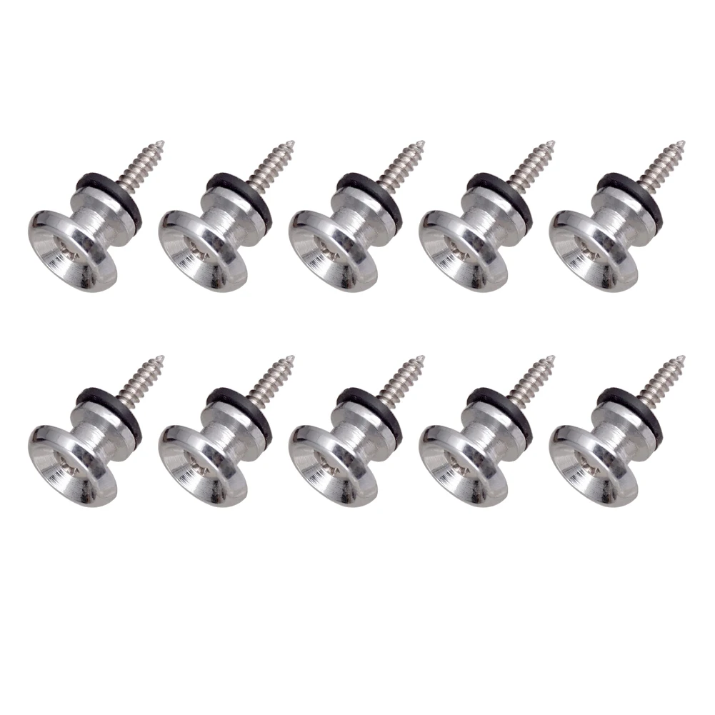 Cerraduras de correa de guitarra eléctrica, 10 piezas, pasadores de bloqueo de botón de correa, antideslizantes para bajo eléctrico acústico, ukelele, piezas de bloqueo de guitarra