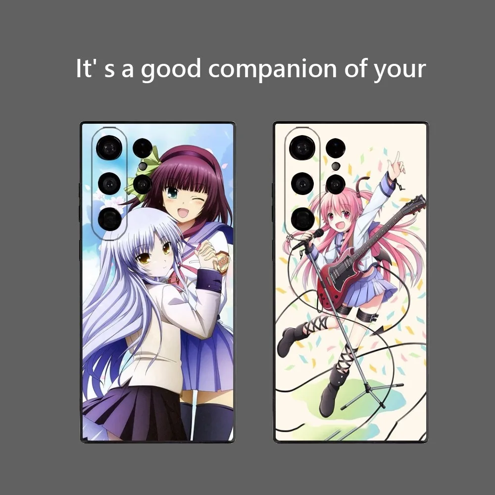 Anime A-Angel B-Beats Phone Case For Samsung Galaxy S25 Ultra S22 S23 S24 Ultra S21 S20 5G Protective Soft Silicone TPU Funda