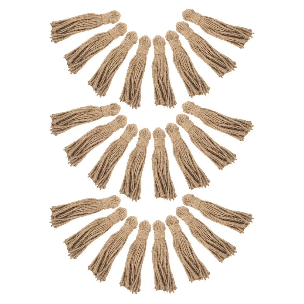 

30 PCS Burlap Tassel Crafting Rope Removable Hanging Painting Natural Jute for Garland Christmas Rustic Garden Home Decor