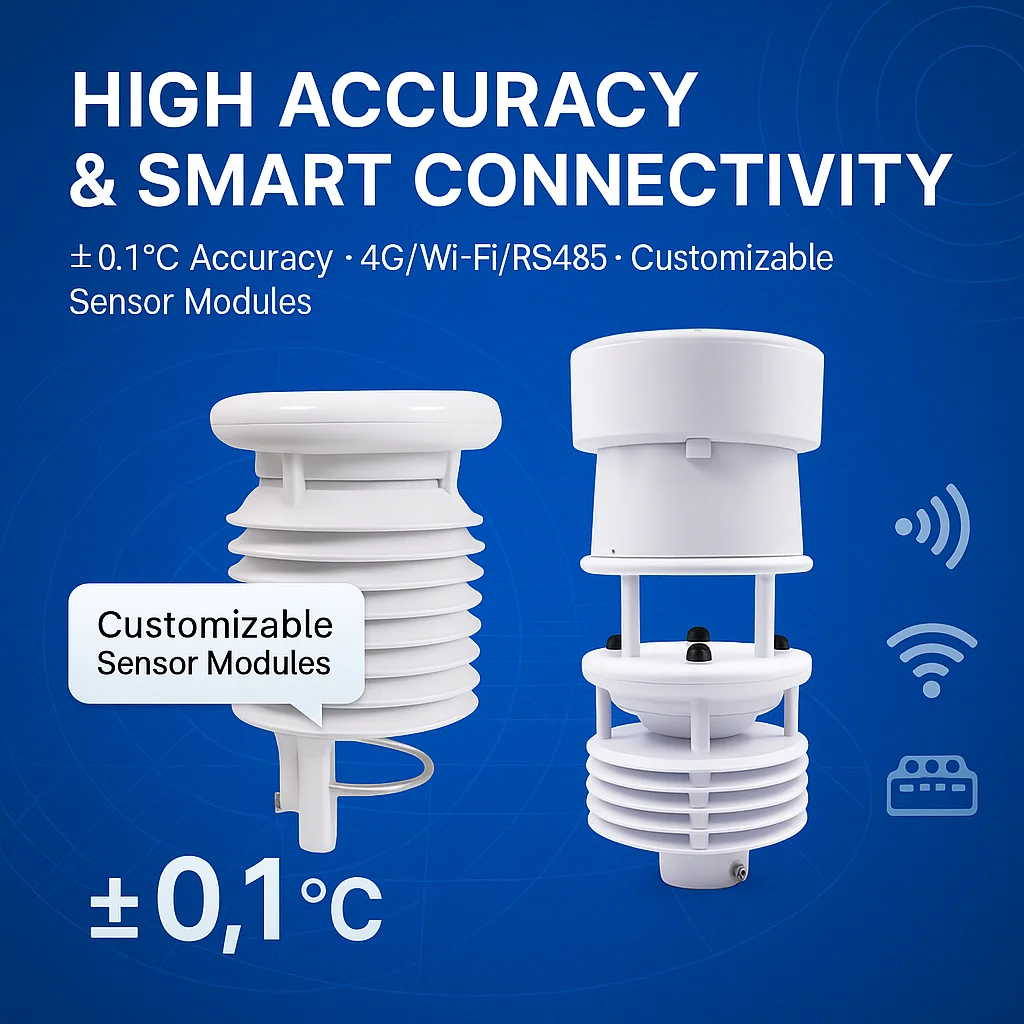 

Professional Solar Automatic Weather Station with WiFi Connect Complete Photovoltaic Solar Power Meteorological Weather Station