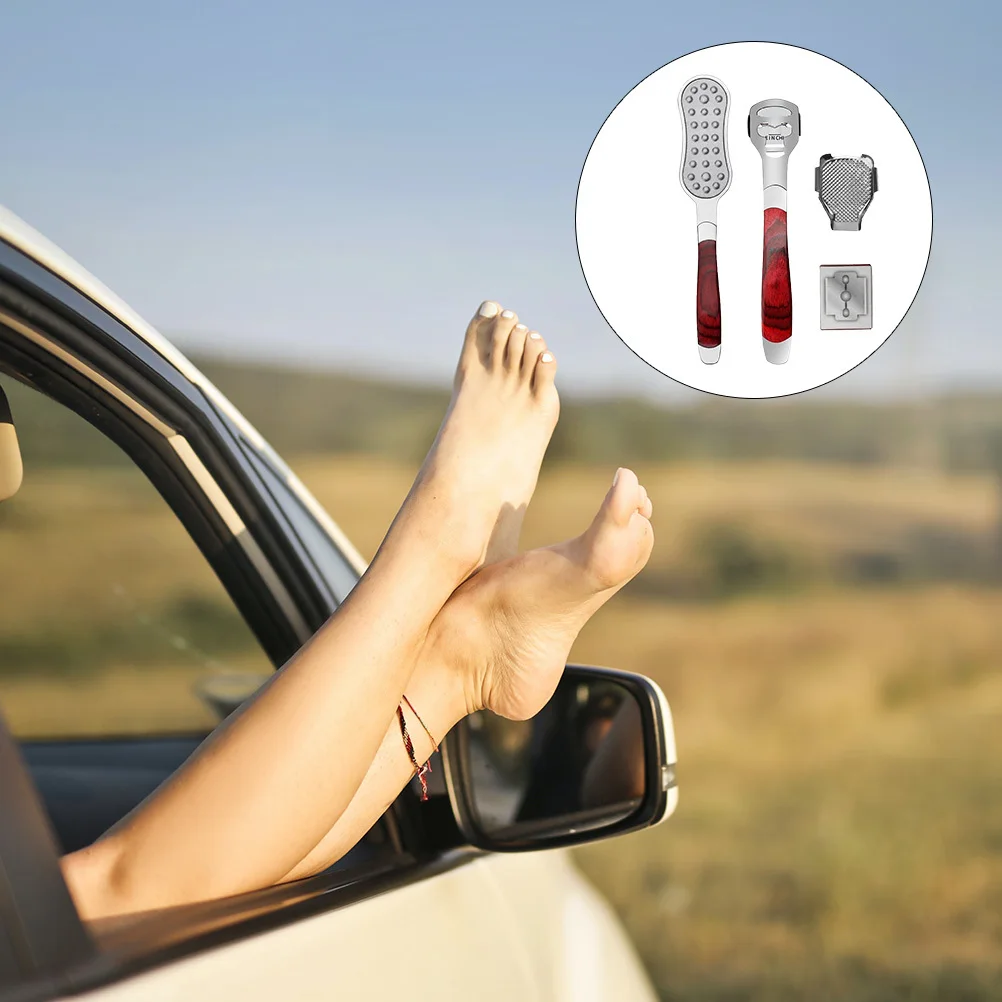 1 set eeltverwijderaarkit roestvrijstalen voetschaafmachine voor het verwijderen van dode huidcellen Pedicure Schraper Voetreiniging Zorg Nagelverzorgingshulpmiddelen