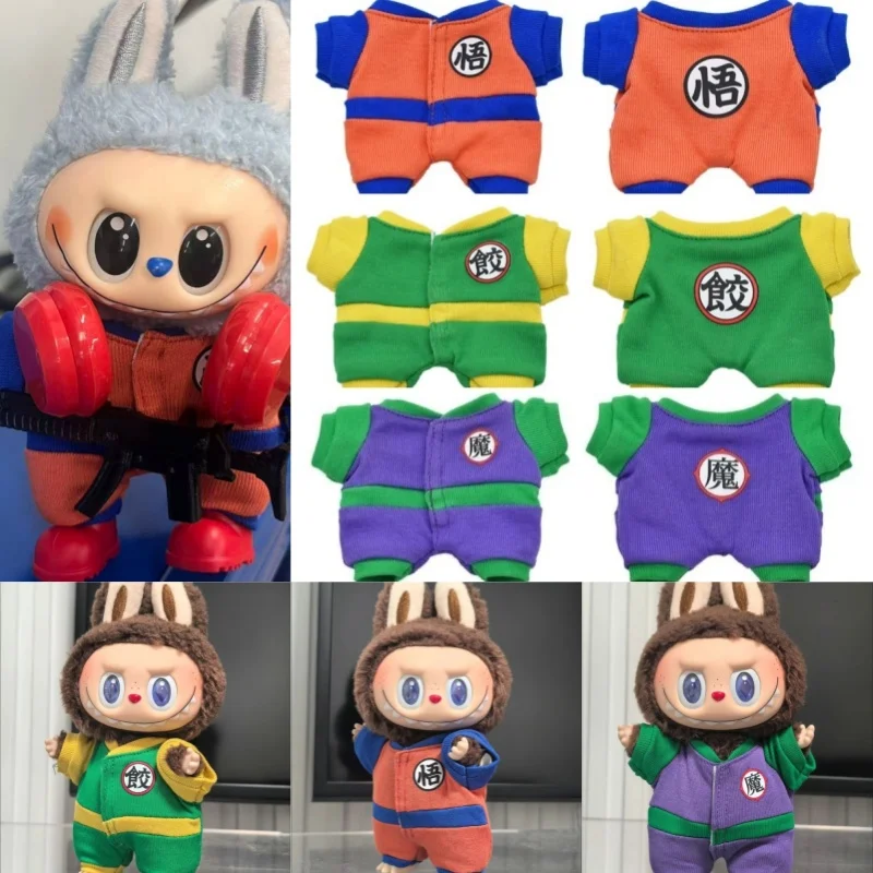 

Animado Dragon Ball Series 15 17 см для Labubu Anime Boneca Roupas Conjunto DIY наушники с пистолетом разноцветные аксессуары для одежды