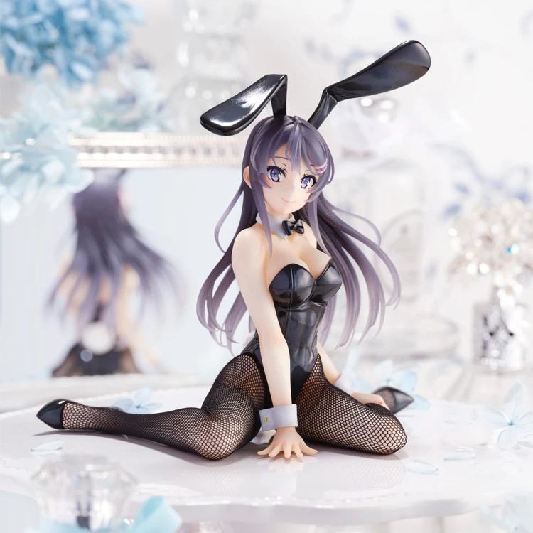 

Anime Figure Sakurajima Mai Black Silk Sexy Bunny Girl Pvc Detachable Adult Series Peripheral Collection Display Gift Toy