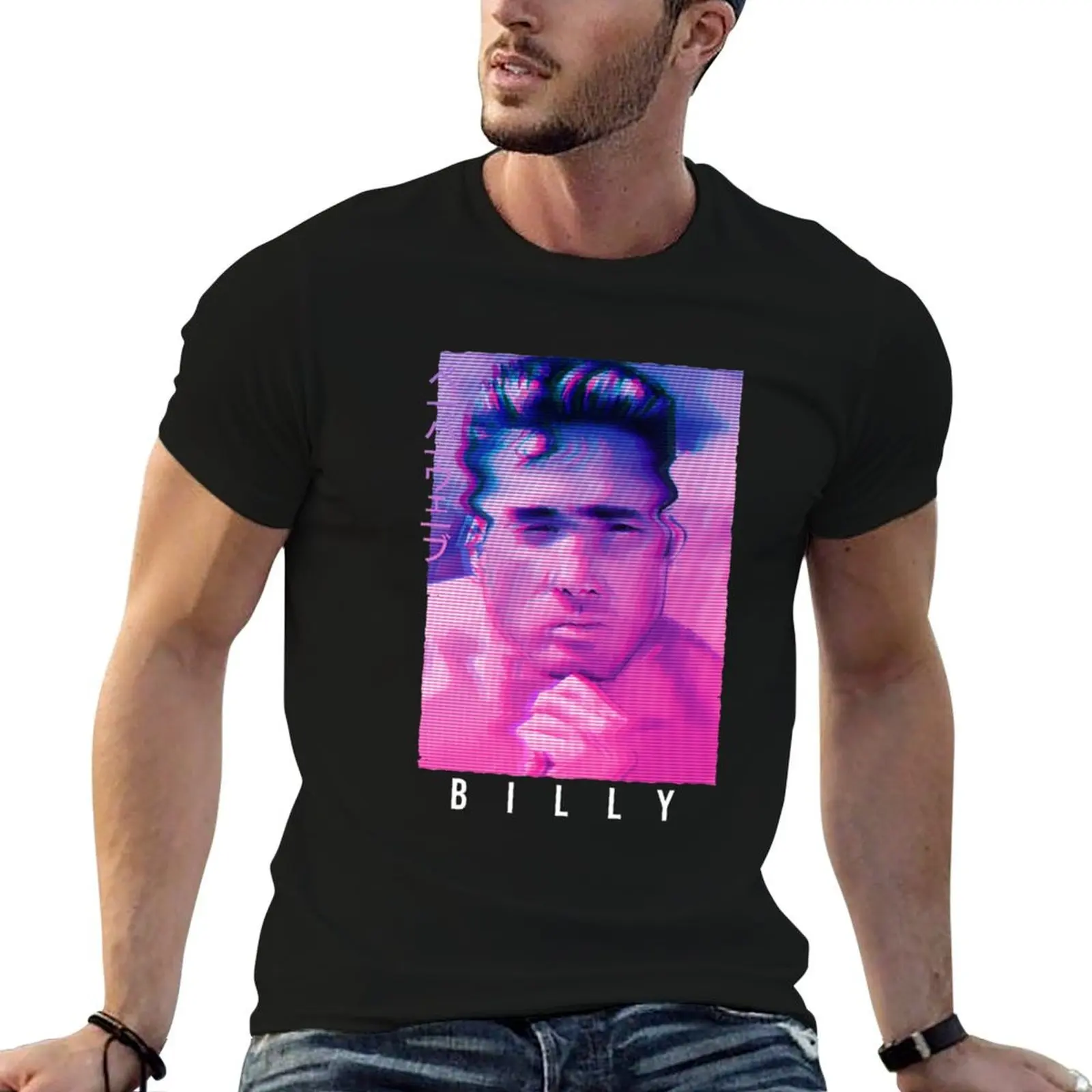 

shirts casual Herrington Vaporwave man Gachimuchi graphic t t shirt T-Shirt Billy man