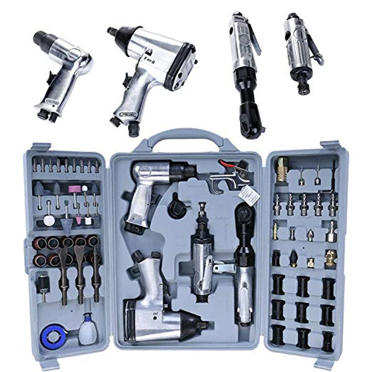 

71 pcs Air Tool Set Air Impact Wrench And Accessories Kit With Storage Case