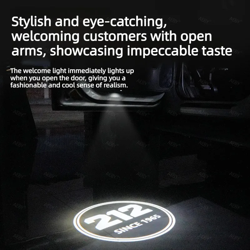 AEBY For BAIC 212 T01 Car Door Welcome Light LED Projector Ghost Shadow Logo Lamp Emblem Interior Accessories,No wiring required