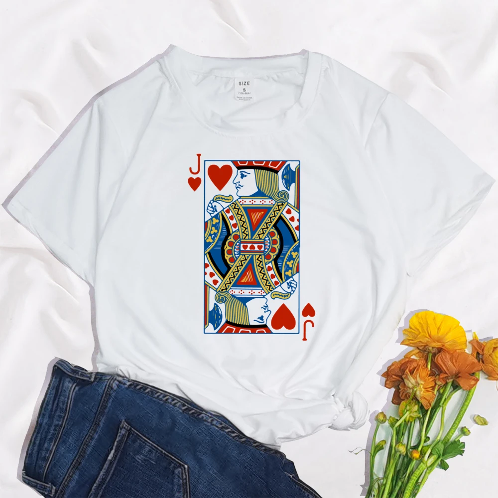 Heart Bridge Deck of Cards Group Costume T-Shirts Poker Outfit Cards Women&Men Matching Playing Cards for Casino Party Costume