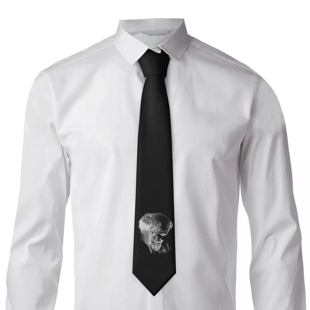 Pythagoras Necktie for Men Silk Polyester 8 cm Neck Ties Wedding Accessories Tie Casual Gravatas