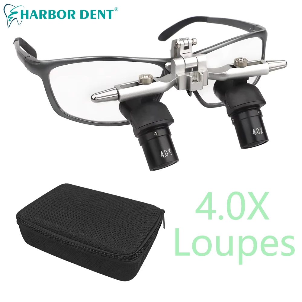 

4X Dental 48° Loupes Dental Magnifier Dental Surgery Medical Loupe Magnification Binocular 350-550mm Medical Dentistry Equipment
