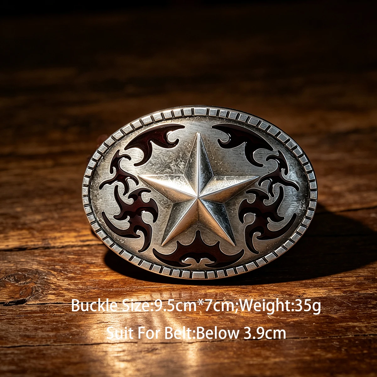 Bullzine Zinc alloy Star belt buckles with silver and retro Luxury designs suitable for 3.6cm-4cm width belt Western Gothic Buck