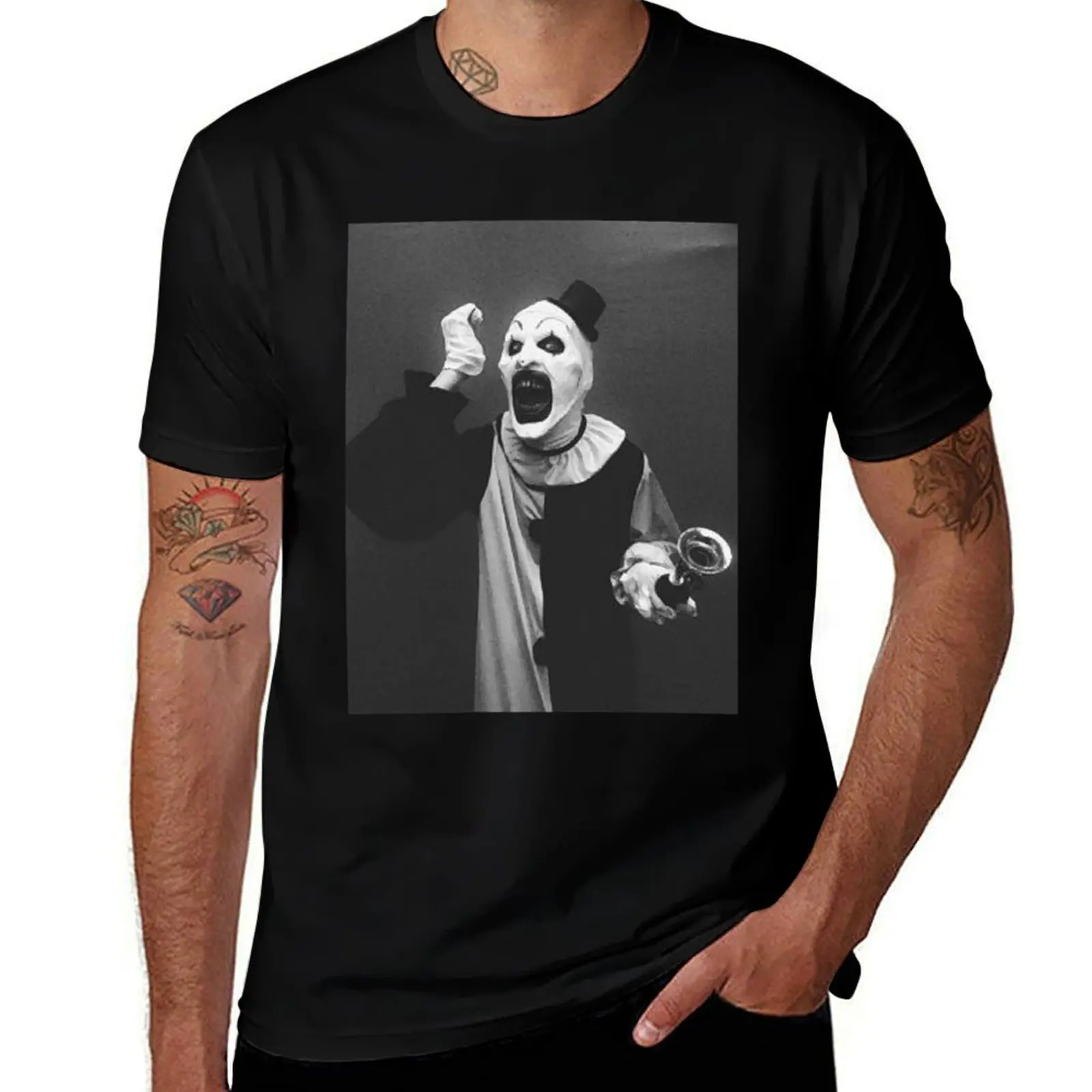 

Terrifier art the clown horror Classic T-Shirt custom shirt street wear summer clothes tops men t shirts high quality