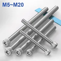 M5 M6 M8 M10 M12 M14 M16 M20 304 A2-70 Stainless Steel DIN912 Allen Hexagon Hex Socket Head Cap Bolt Screw Over Ultra Long 150mm