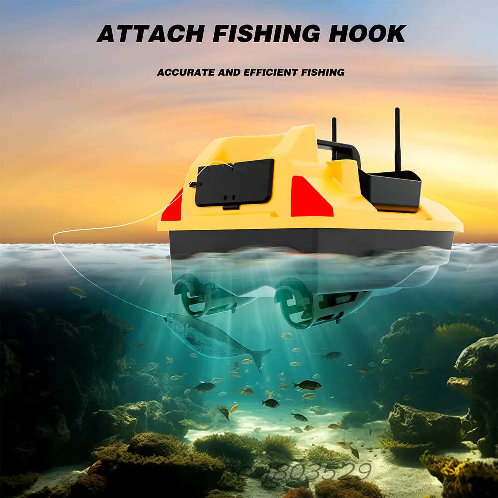 Professionale 40GPS elettrico intelligente RC pesca pesce barca 2KG 3 tramoggia carico impermeabile resistenza al vento 7-8 barca esca telecomandata