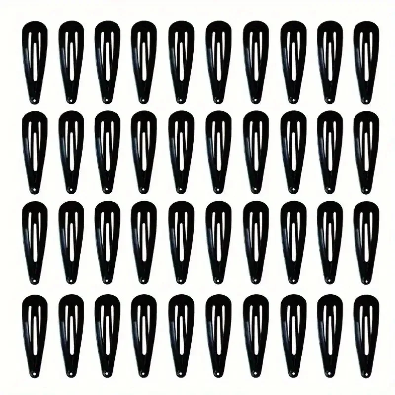 10/50Pcs 스냅 헤어 클립 캔디 컬러 광택 5cm/2in 미끄럼 방지 금속 헤어핀 클립 바레트 액세서리 아기 소녀 헤어핀