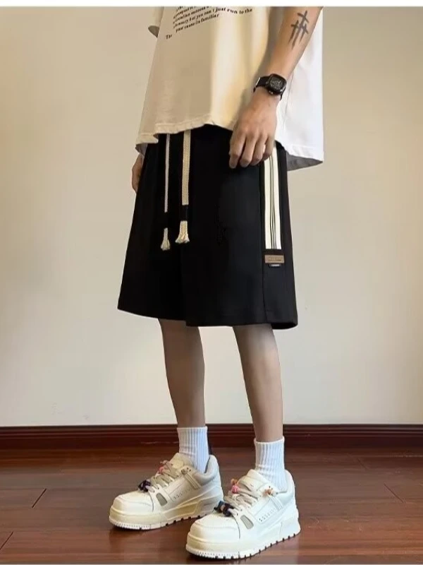 

Мужские летние спортивные брюки из ледяного шелка, быстросохнущие, повседневные, для бега, длиной до колена, больших размеров, прямого кроя, комфортные