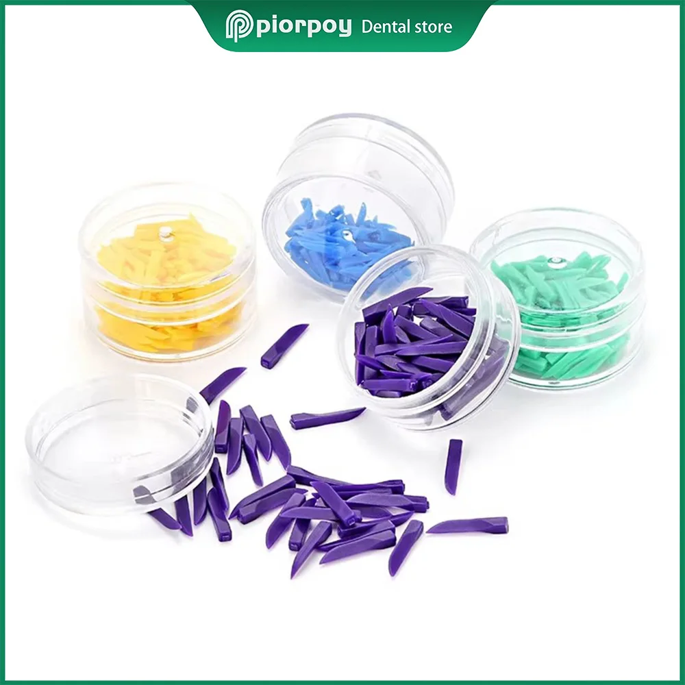 

PIORPOY 100Pcs/Box Dentist Matrices Tools Disposable Tooth Gap Wedge Medical Grade Plastic Tooth Gap Wedge Dental supplies