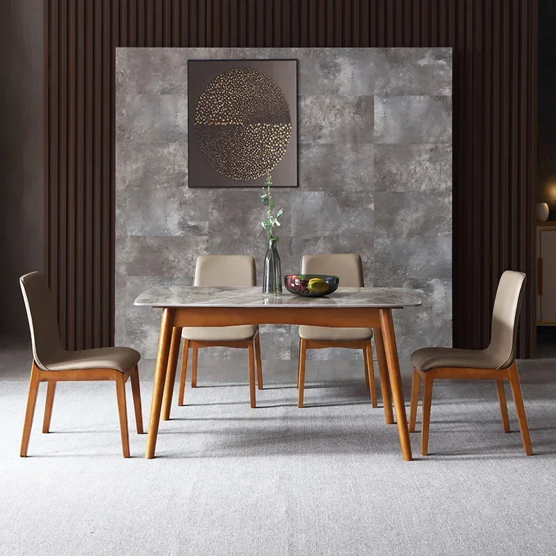 

Modern Computer Chair with Solid Wood Frame, Dining Room Chairs, Soft Block Bag, Home Furniture, High Play Sponge, Ergonomic