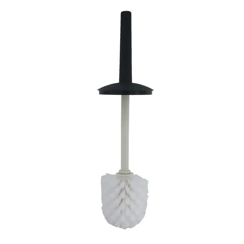 4X Toilet Brushes And Holders Toilet Bowl Brush With Holder Dark Gray For Bathrooms Modern Design Toilet Brush With Lid-AT36