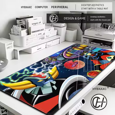 Grendizer And Actarus UFO Robot Keyboard Desk Mat Mousepad Goldorak Anime XL Gaming Printing Computer Mouse pad