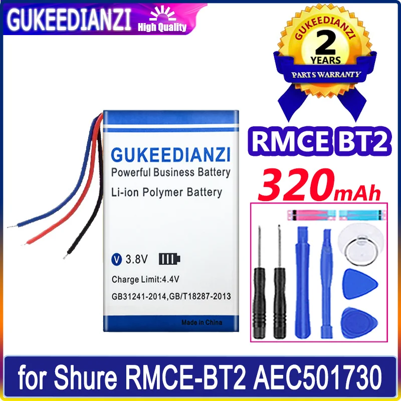 Аккумулятор GUKEEDIANZI 320mAh Для Shure RMCE-BT2 AEC501730