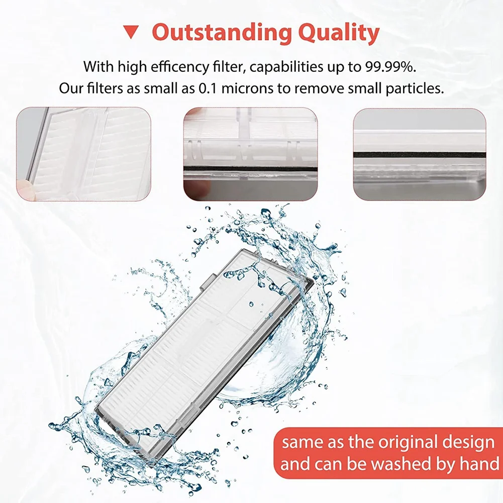 For S7 S70 S7Max T7S T7S Plus Main Brush Hepa Filter Mop Pad Spare Parts Vacuum Cleaner Accessories White