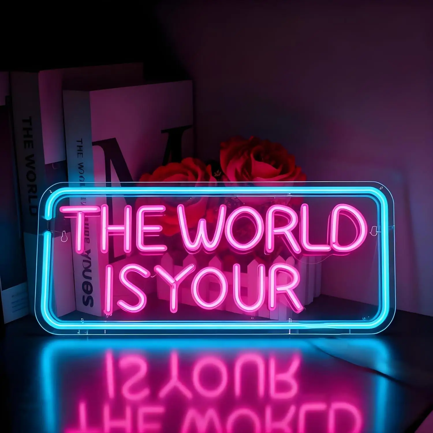 The World Is Yours Neon Sign USB Dimmable LED Lights For Bedroom Living Room Office Wedding Party Wall Decor Gift Night Light