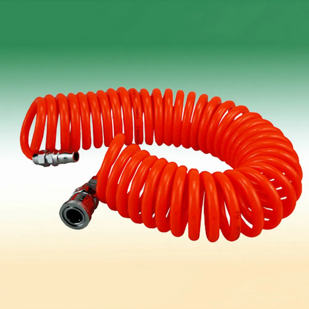 

6M PU Air Compressor Red Closed Bubble Pore Water Resistant Telescopic Spiral Pipe Compressor Tool