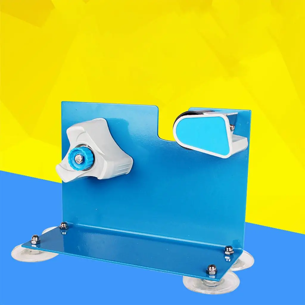 Iron Tape Dispenser,Roller Tape Cutter,Manual Packing Machine with 4 Sucker Cup,Desktop Sealing Wrapping Desktop