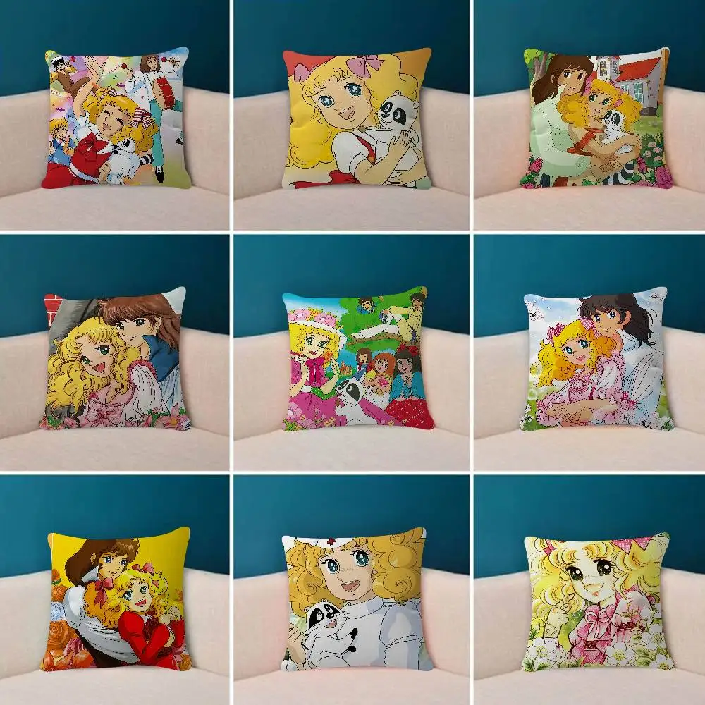 Anime C-Candy Candy Pillow Case For Sofa Decor Car Office Room Printing Cushion Cover Decorations And Protector